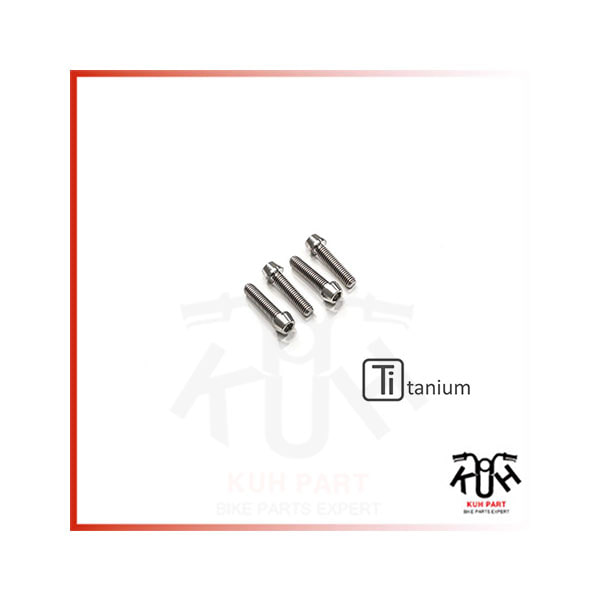 CNC 레이싱 ] 두카티 몬스터821 (2014-19) Screws set front axle clamp M6x25 (4 pcs) - Titanium KV371X